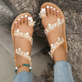 Toe Loop Flats Sandals